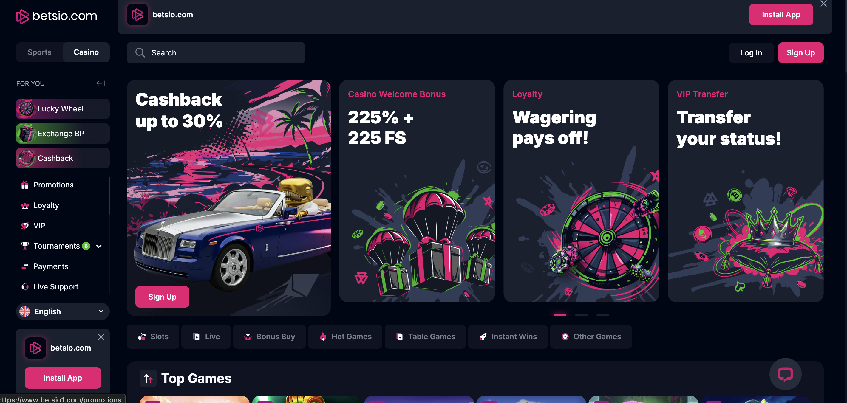 Betsio Casino Australia PayID Crypto Dashboard best pokies site au